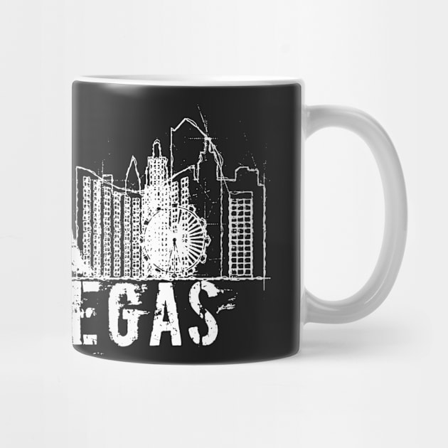 City of Las Vegas Skyline Graphic T-shirt by DimDom